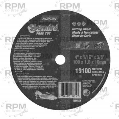 NORTON ABRASIVOS 66243510655
